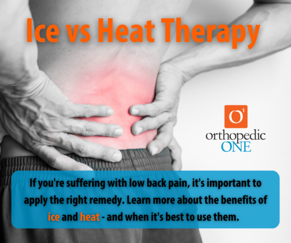 SHOULD I USE ICE OR HEAT TO REDUCE MY LOW BACK PAIN? Orthopedic One